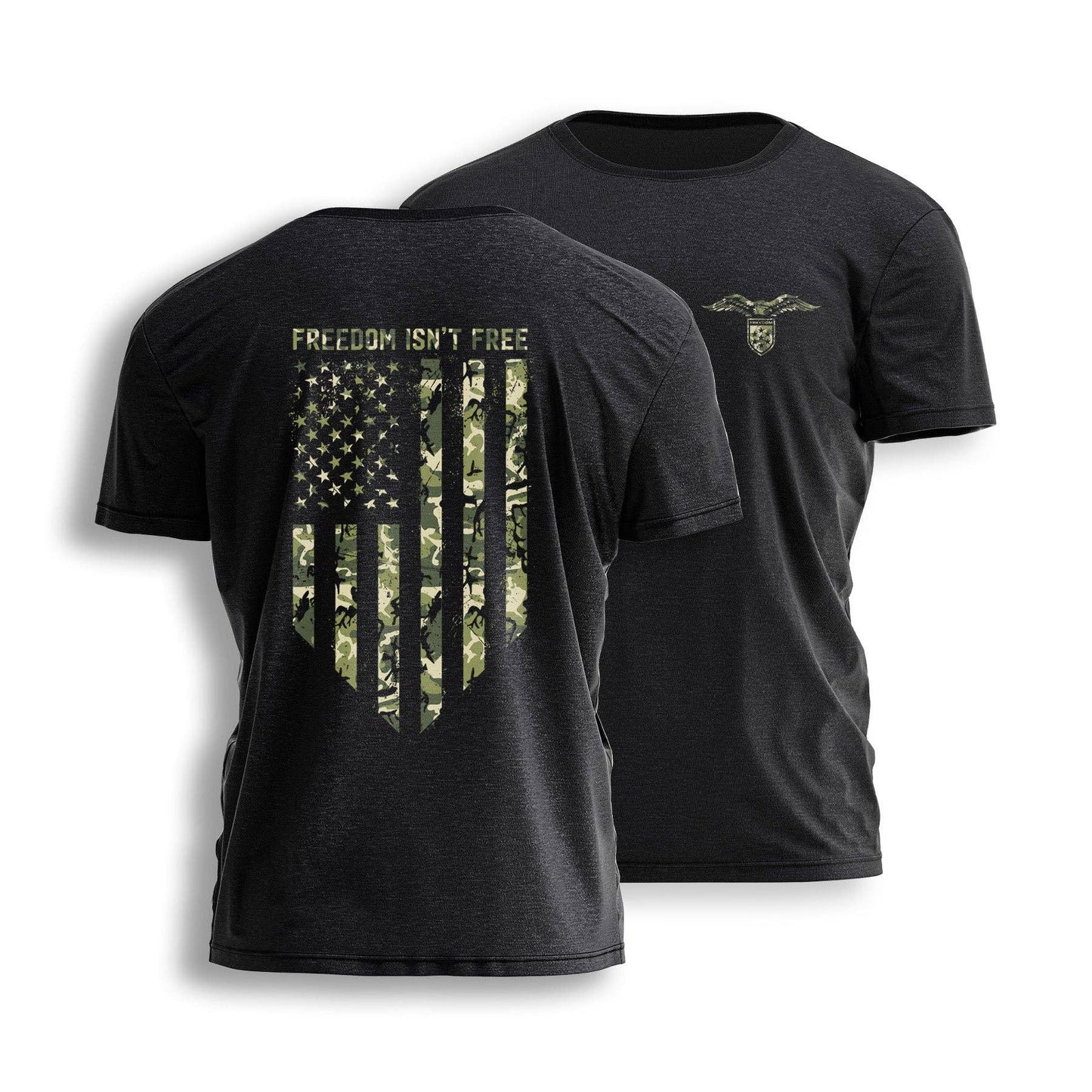 FREEDOM ISN'T FREE CAMO Flag Tee
