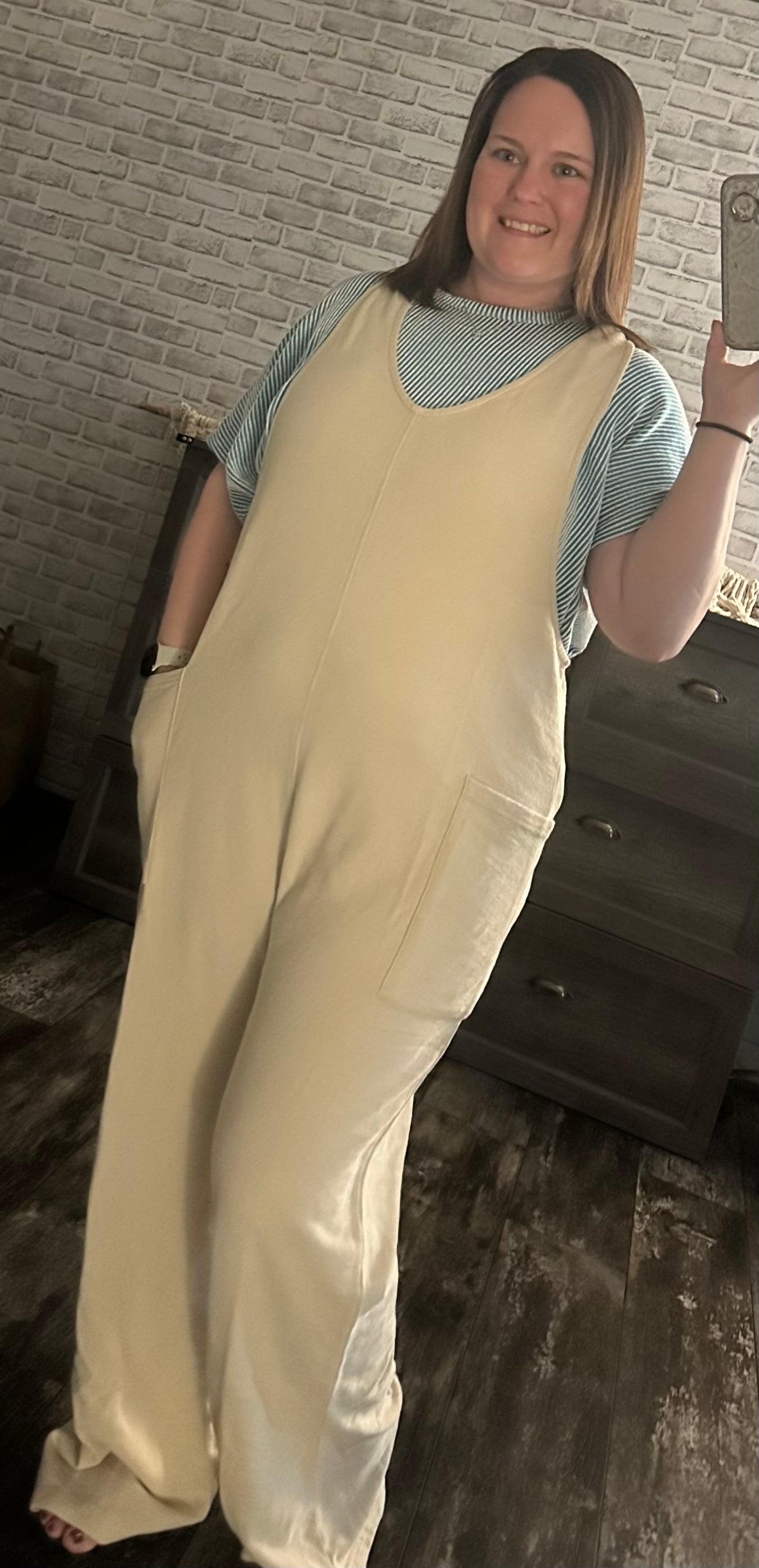Mineral-Washed Lounge Jumpsuit