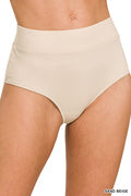 BRUSHED DTY MICROFIBER HI-WAISTED BAND UNDERWEAR