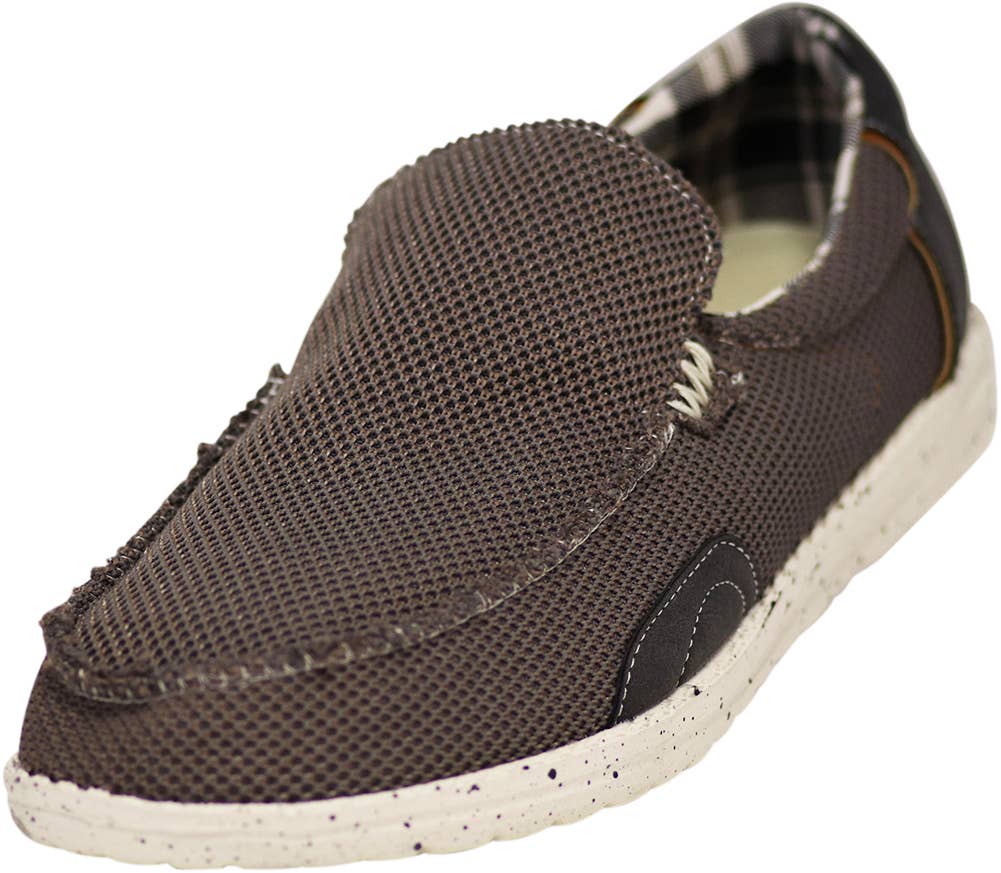 Norty Mens Brown Slip-On Boat Shoes