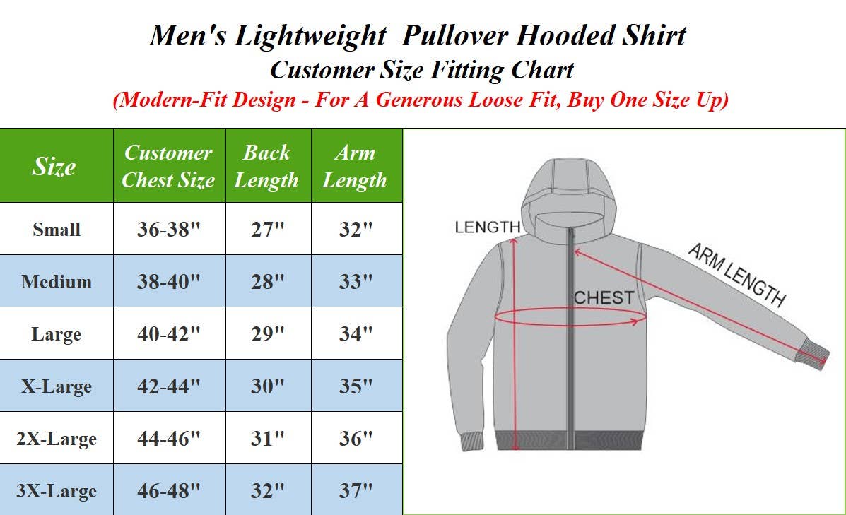 Men's Lightweight Casual Pullover Drawstring Hoodie W Pocket
