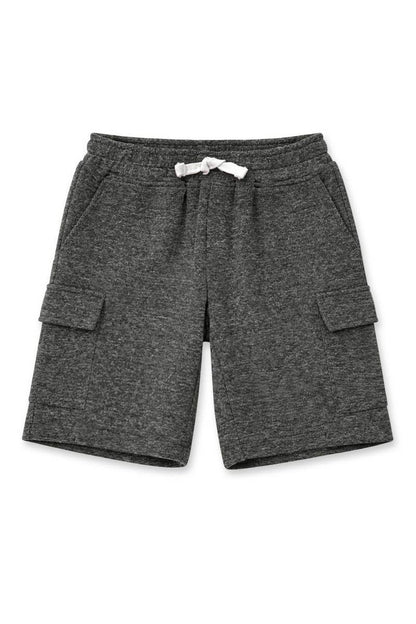 Pantalones cortos cargo de felpa jaspeada para niño