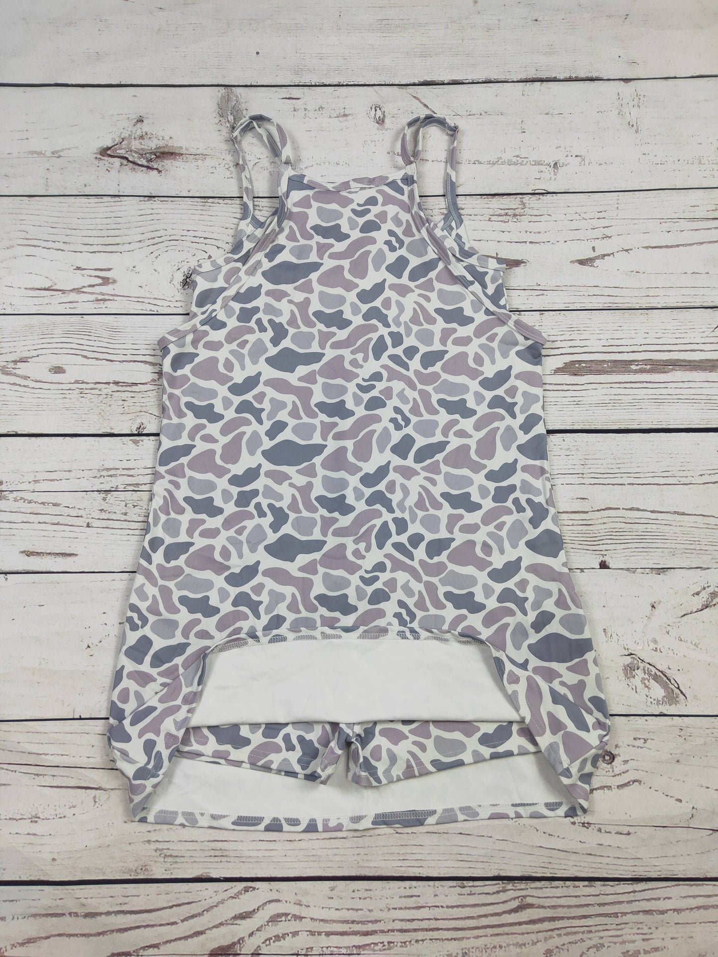 Preorder Women Gray Camouflage Printed Dresses