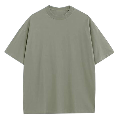 Camisetas de moda para hombre de algodón 100% con hombros caídos: Verde oliva