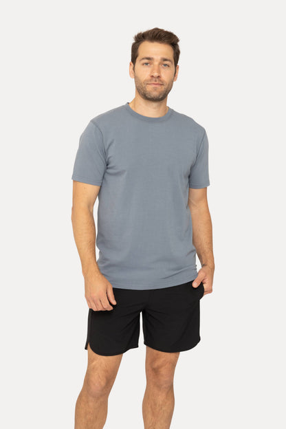 Camiseta de manga corta de mezcla de algodón Pima