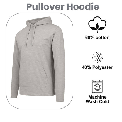 Men's Lightweight Casual Pullover Drawstring Hoodie W Pocket