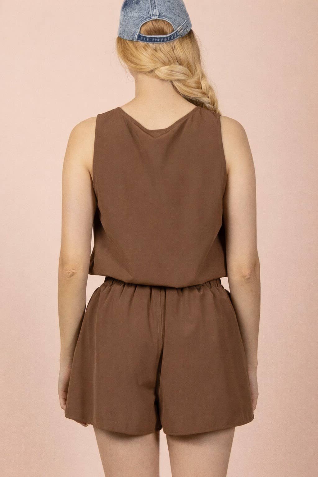 Button Down Activewear Romper