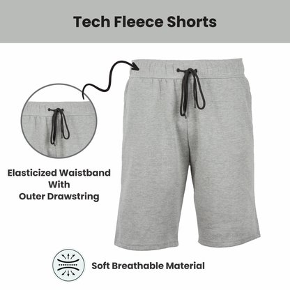 Pantalones Cortos de Rendimiento Tech Fleece para Hombre con Cremallera Termosellada
