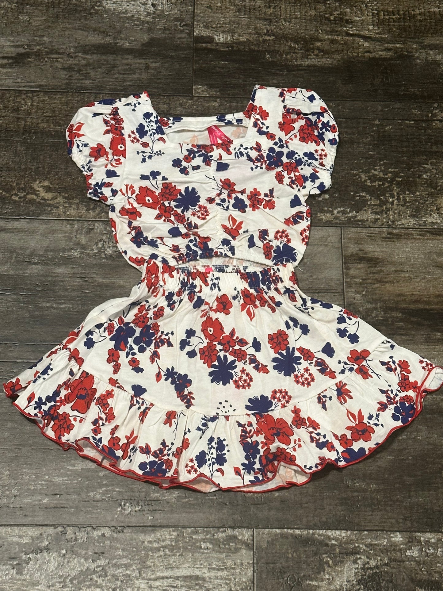 Toddler 2 pc skirt set with puff sleeve