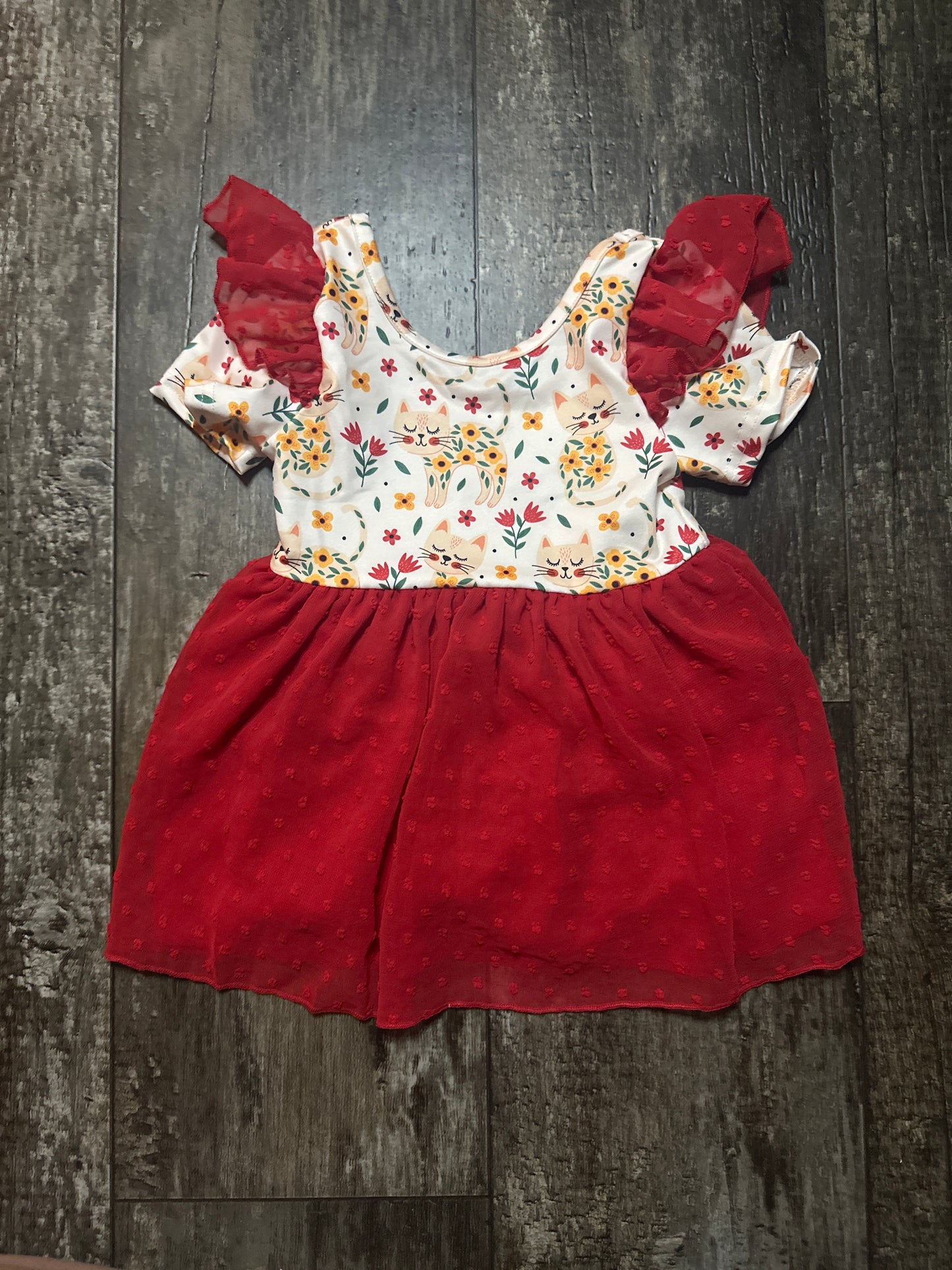 Leotard Red Cats 2T
