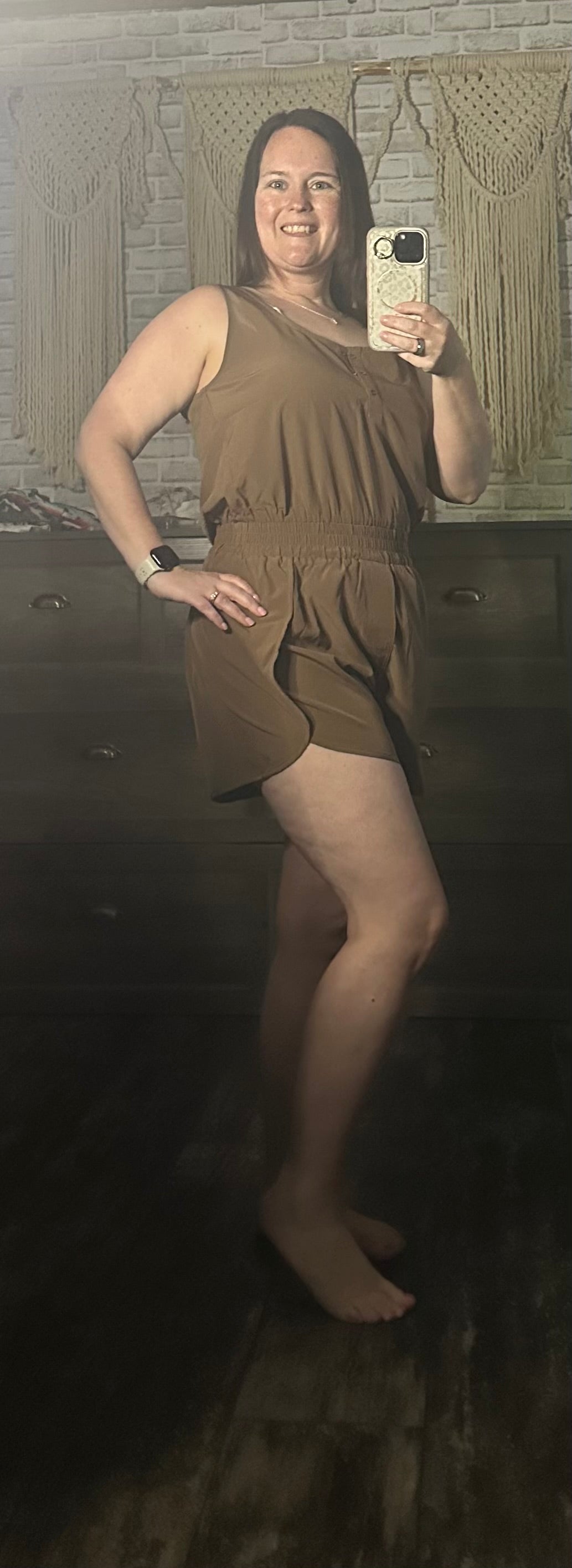 Button Down Activewear Romper
