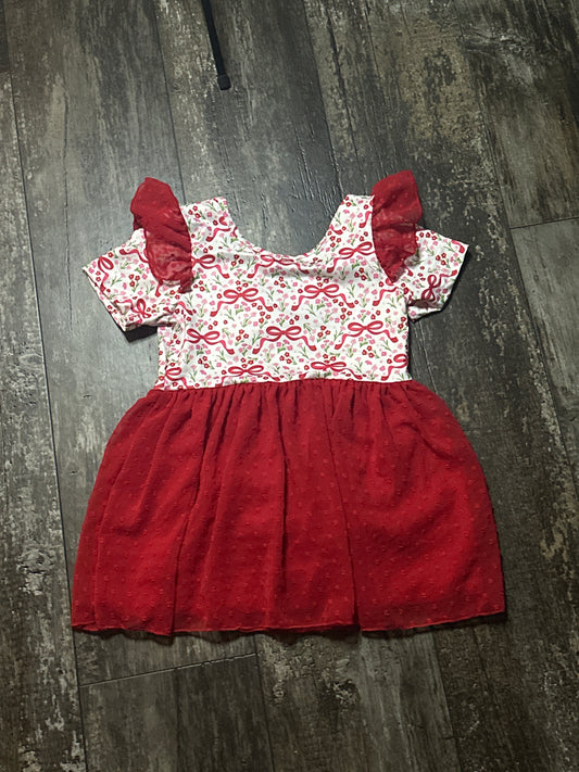 Leotard Red Bows 7/8