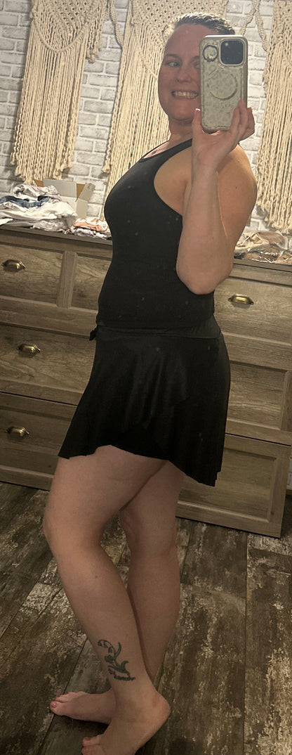 RUFFLE HEM TENNIS SKIRT WITH HIDDEN INNER POCKETS