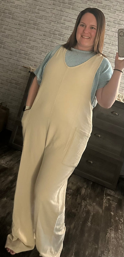 Mineral-Washed Lounge Jumpsuit