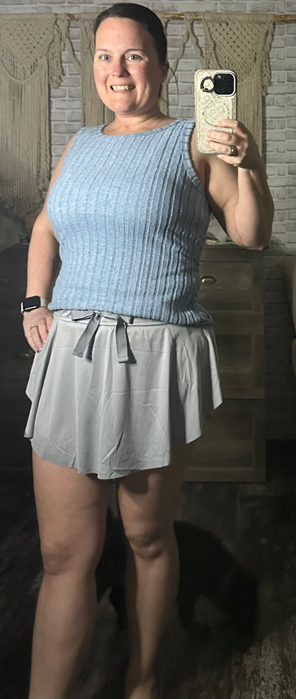 RUFFLE HEM TENNIS SKIRT WITH HIDDEN INNER POCKETS