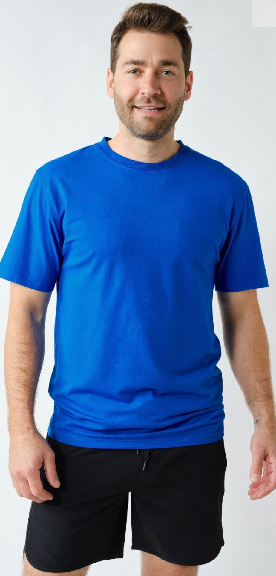 Camiseta de manga corta de mezcla de algodón Pima
