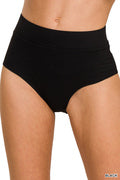 BRUSHED DTY MICROFIBER HI-WAISTED BAND UNDERWEAR