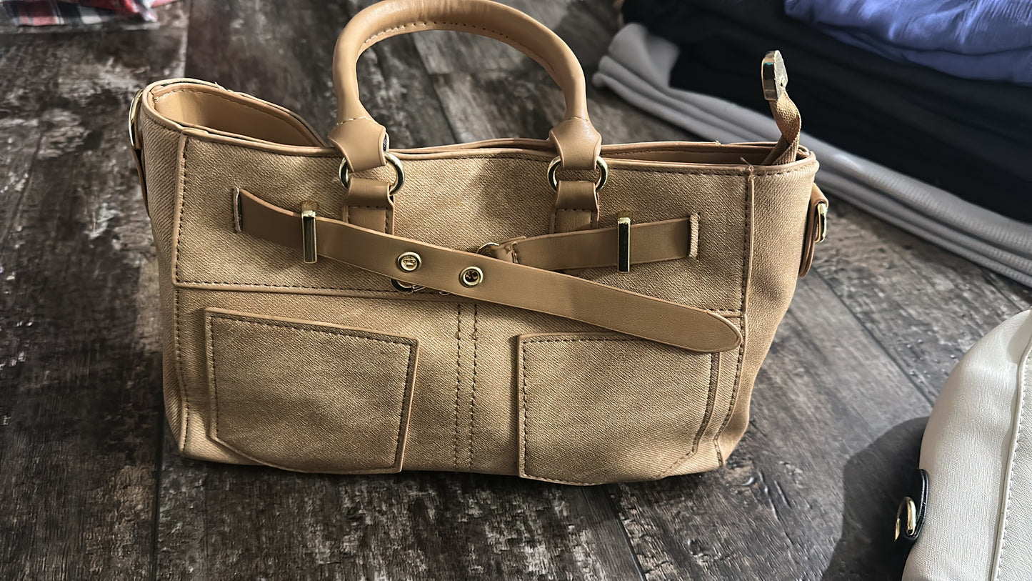 DENIM POCKET PATCH TOTE BAG