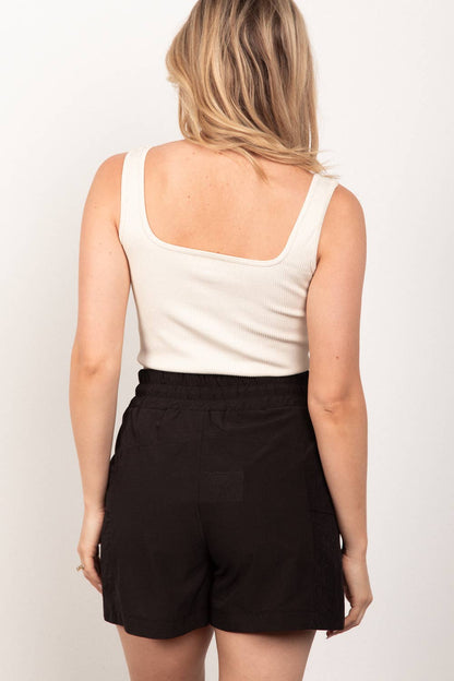 Pantalones cortos cargo deportivos con cintura elástica