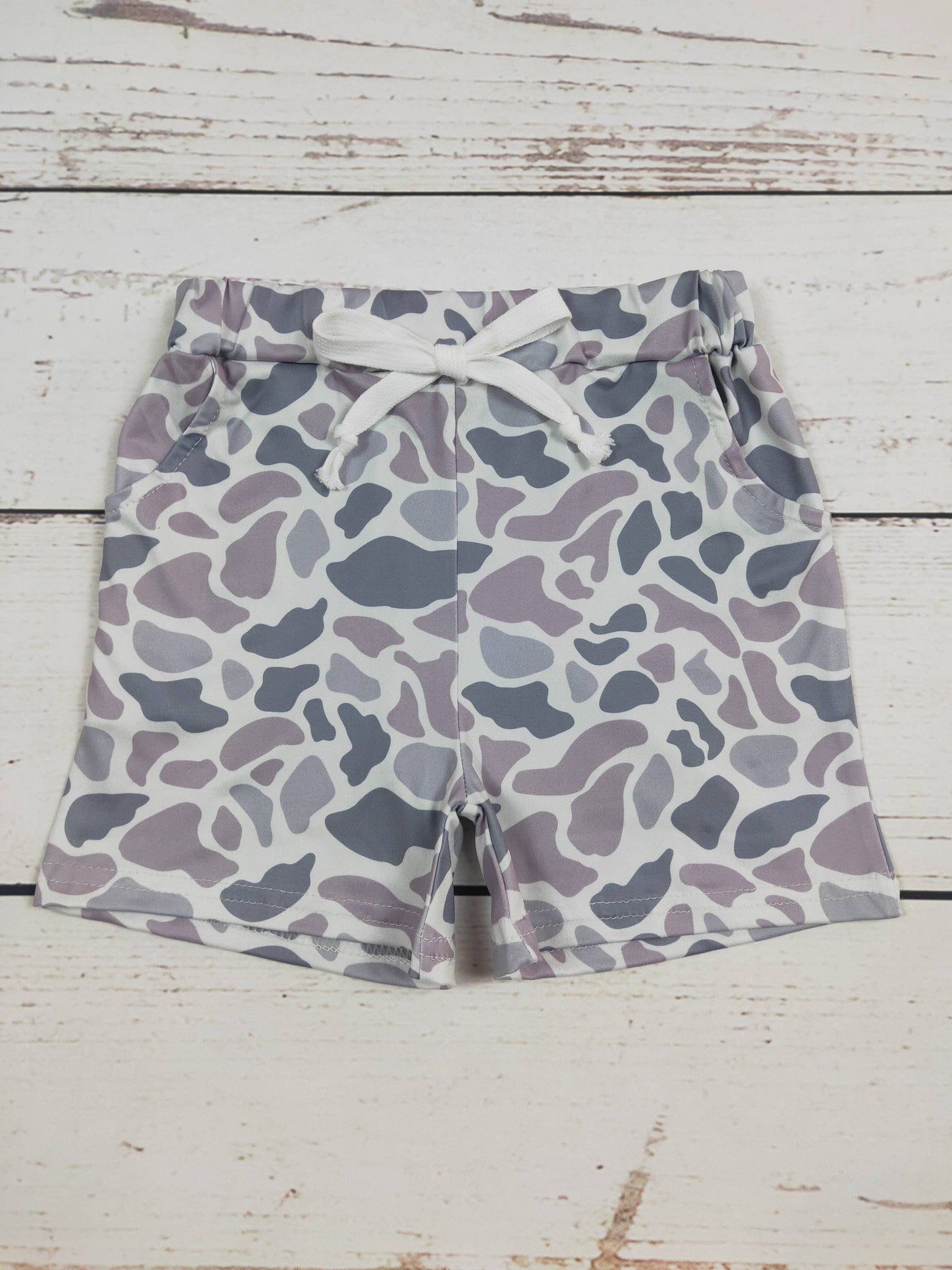 Pantalones Cortos de Camuflaje para Niño con Estampado Gris
