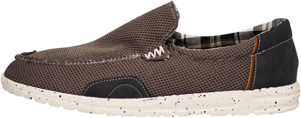 Norty Mens Brown Slip-On Boat Shoes